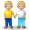 Two Men Holding Hands - Medium Light emoji on Samsung